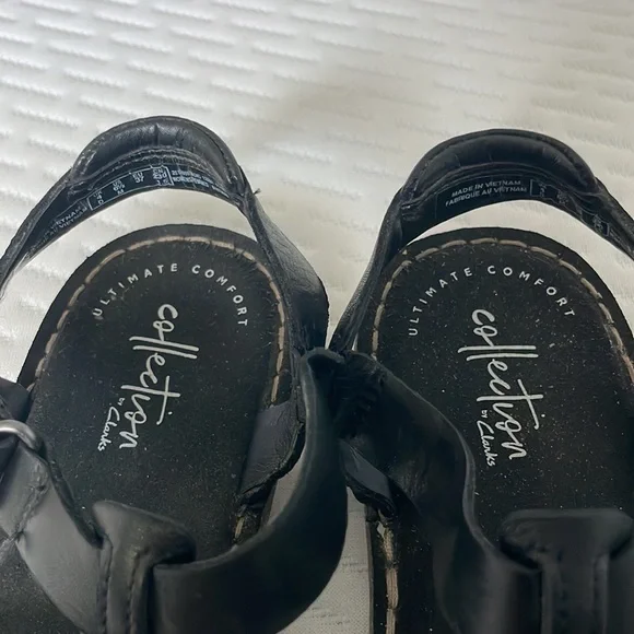 CLARKS COLLECTION BLACK LEATHER - Picture 7 of 9